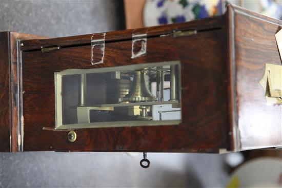 A William IV rosewood bracket timepiece, 13.5in.